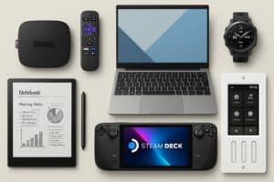 Roku Ultra, Framework Laptop, Kindle Scribe, Steam Deck OLED, Garmin akıllı saat, Ring Alarm Pro ve Brilliant akıllı ev paneli gibi Amerika’dan getirilebilecek teknolojik cihazlar